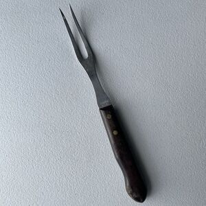 Vintage Carving Fork Made in USA Stainless Steel 9" Kitchen Utensil Kitchenware